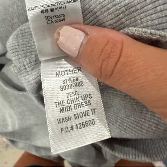 Mother Dress The Chin Ups Midi Tank Ribbed in Move It Grey - Picture 6 of 8